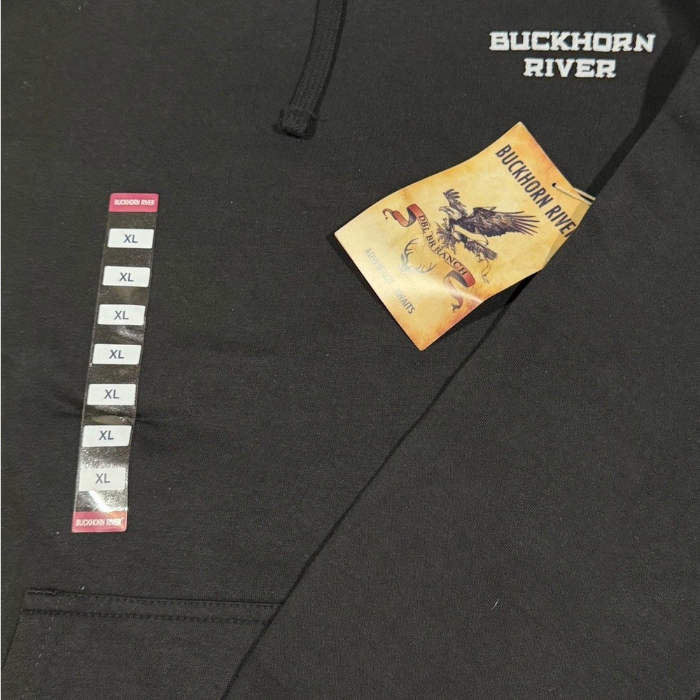 Buckhorn Hoodie with Deer Skull and Flag Design- Size:XL - Picture 5 of 7